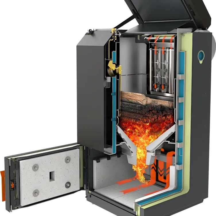 Piec zgazowujący drewno