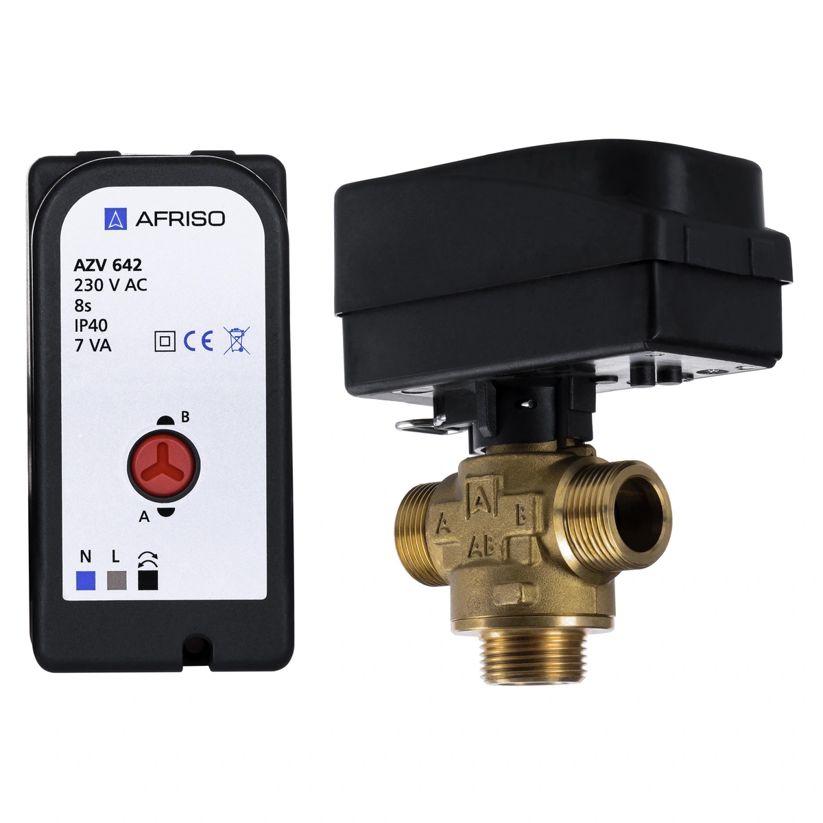 Zawór strefowy 3-drogowy - AFRISO - AZV 643 1 GZ (Kvs 8 m3/h)