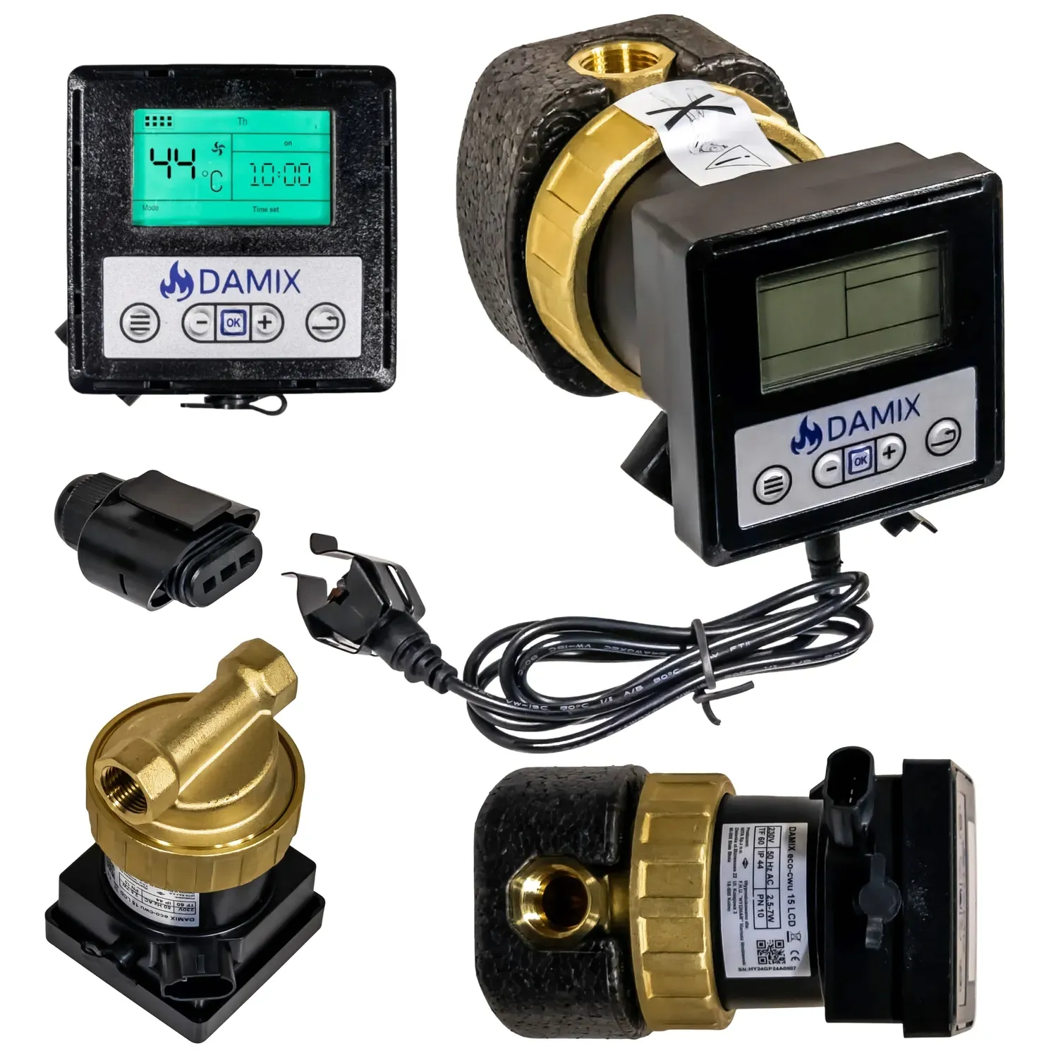 Pompa cyrkulacyjna elektroniczna DAMIX eco-CWU 15 LCD 1/2 GW